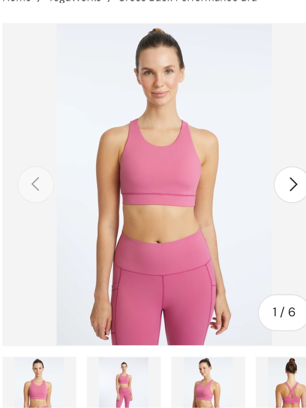 Cross Back Performance Sports Bra in Red Violet